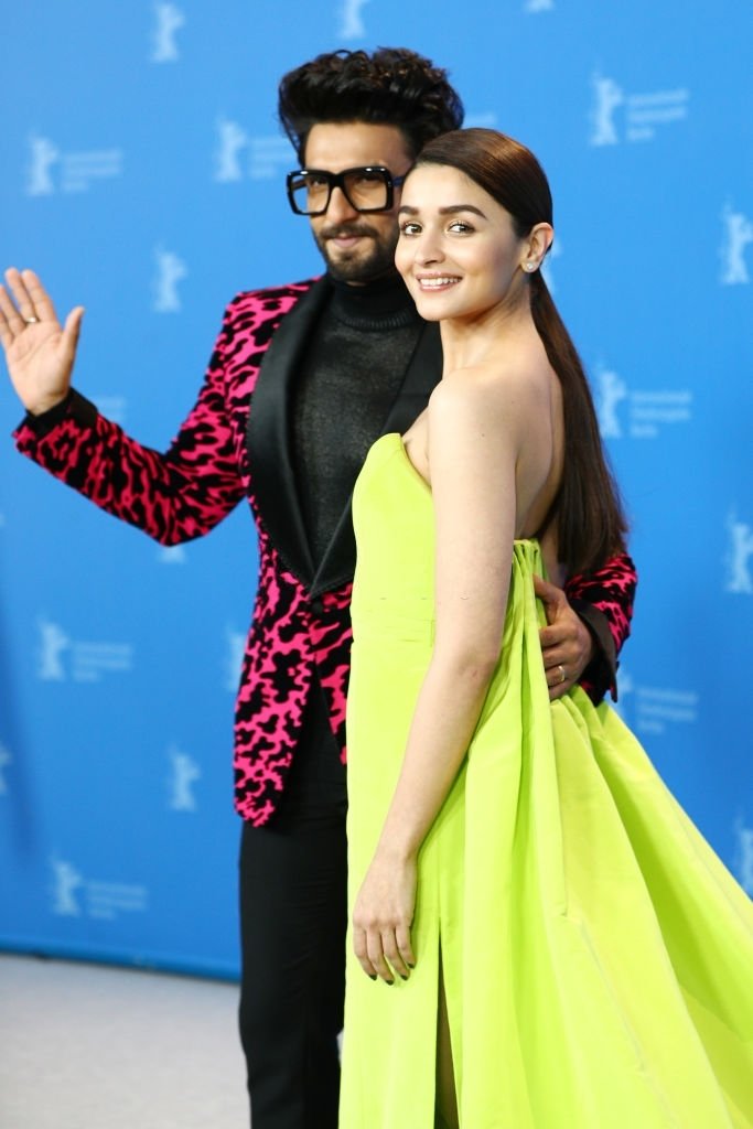 BERLIN, GERMANY - FEBRUARY 09: (L-R) Ranveer Singh and Alia Bhatt pose at the "Gully Boy" photocall during the 69th Berlinale International Film Festival Berlin at Grand Hyatt Hotel on February 09, 2019 in Berlin, Germany. (Photo by Brian Dowling/WireImage)