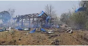 ମିଆଁମାର ସେନାର ଏୟାରଷ୍ଟ୍ରାଇକ; ୨୦ ମିନିଟ ଧରି ଆକାଶ ମାର୍ଗରୁ ଗୁଳି, ବୋମା ମାଡରେ ୧୦୦ରୁ ଅଧିକ ମୃତ