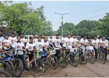 ପାରାଦୀପ ଠାରେ ଡ୍ରଗ୍ସ ମୁକ୍ତ ସମାଜ ପାଇଁ ସାଇକେଲ ଶୋଭାଯାତ୍ରା