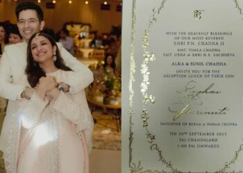 ସାମ୍ନାକୁ ଆସିଲା ରାଘବ ଓ ପରିଣୀତିଙ୍କ କାର୍ଡ , ଦିନରେ ବିବାହ