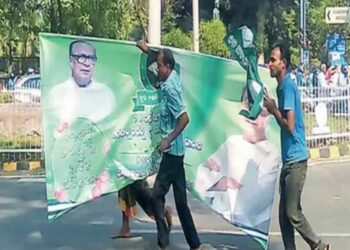 ବିଏମସିର କଡ଼ା କାର୍ଯ୍ୟାନୁଷ୍ଠାନ, କାନ୍ଥବାଡ଼ରୁ ହଟୁଛି ଦଳୀୟ ପୋଷ୍ଟର