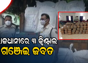 ଭୁବନେଶ୍ୱରରୁ ୩ କ୍ୱିଣ୍ଟାଲ ଗଞ୍ଜେଇ ଜବତ