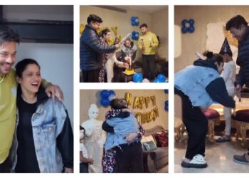 ୪୦ ବର୍ଷରେ ପାଦ ଥାପିଲେ ଅଙ୍କିତା ଲୋଖଣ୍ଡେ, ସ୍ୱାମୀ ଭିକ୍କିଙ୍କ ସହ କଲେ ସେଲିବ୍ରେସନ