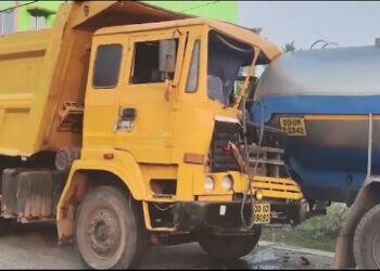 କ୍ଷୀର ଟ୍ୟାଙ୍କରକୁ ଧକ୍କା ଦେଲା ହାଇୱା