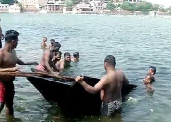 ମହାପ୍ରଭୁଙ୍କ ଚନ୍ଦନ ଯାତ୍ରା : ନରେନ୍ଦ୍ର ପୁଷ୍କରିଣୀରୁ କଢାଗଲା ୫ ଡଙ୍ଗା
