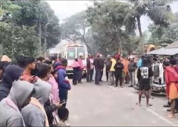 ଦୁର୍ଘଟଣାରେ ସ୍ୱାମୀ ମୃତ, ସ୍ତ୍ରୀ’ ଛୁଆ ଗୁରୁତର