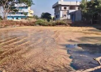 ଫାଟିଲା ପିଏଚଡି ପାଇପ, ପାଣିରେ ଭାସିଲା ବସ୍ତା ବସ୍ତା ଧାନ